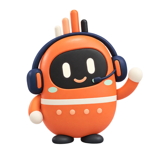 Kordy, the Kords mascot, waving in a headset